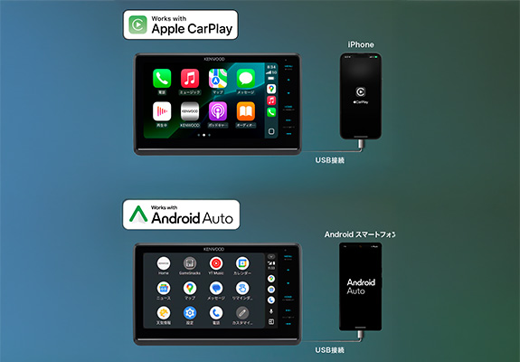 7V型200mmワイド ナビゲーション 彩速ナビ MDV-M712W Apple CarPlay