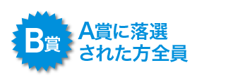 B賞（A賞に落選された方全員）