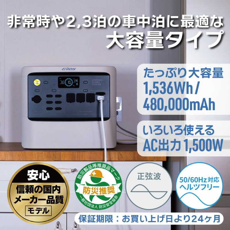 ポータブル電源（1,536Wh）と ソーラーパネル（100W）のセット BN