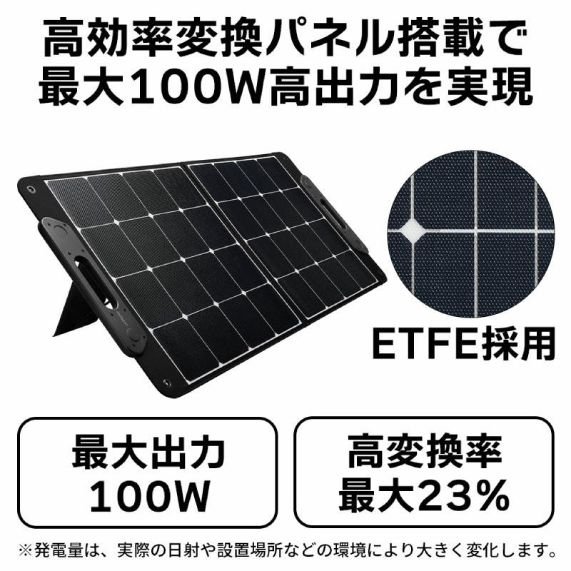 ポータブル電源（1,536Wh）と ソーラーパネル（100W）のセット BN