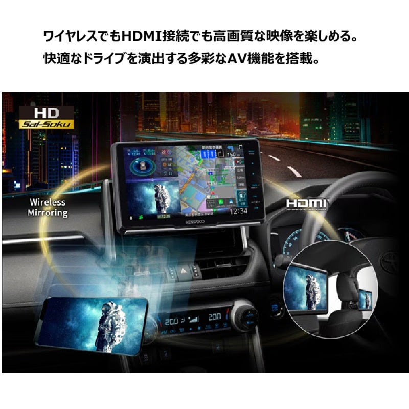 10V型フローティング ナビゲーション 彩速ナビ MDV-MX12F MiniLED