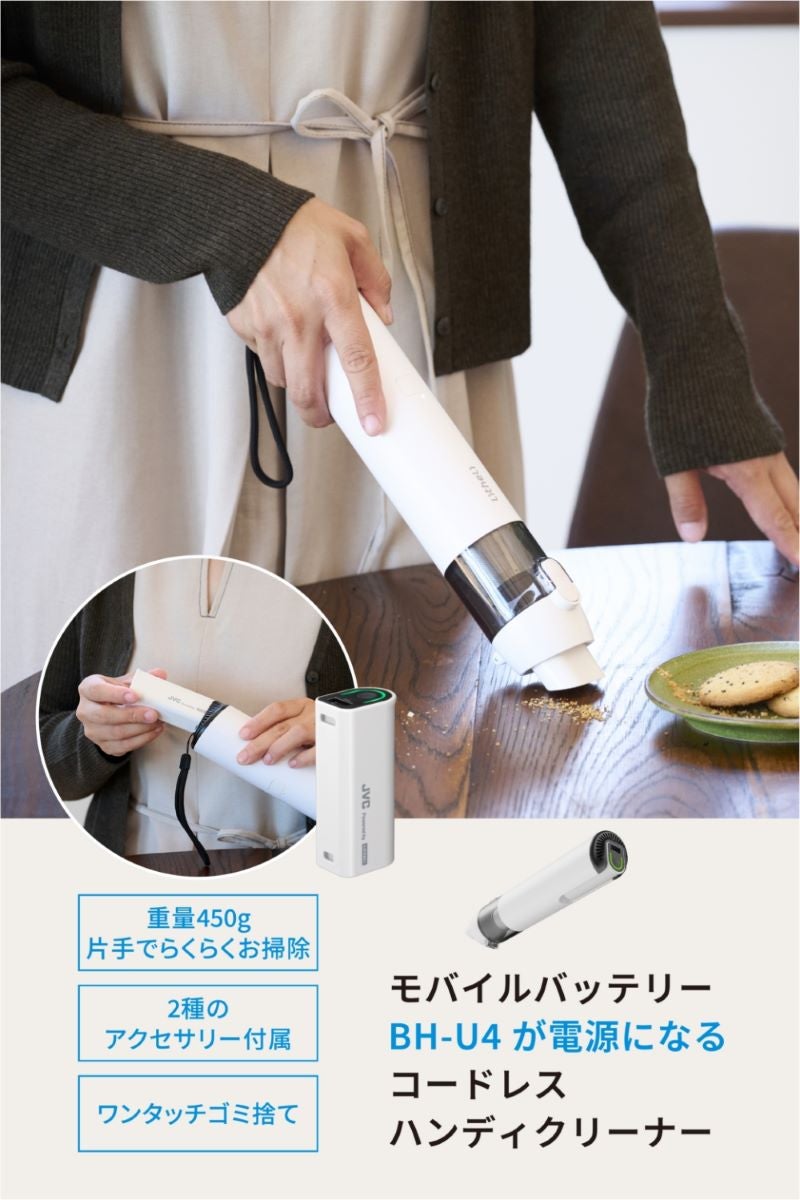 Litheli】【BH-U4バッテリー付セット】ハンディークリーナー U4VC00